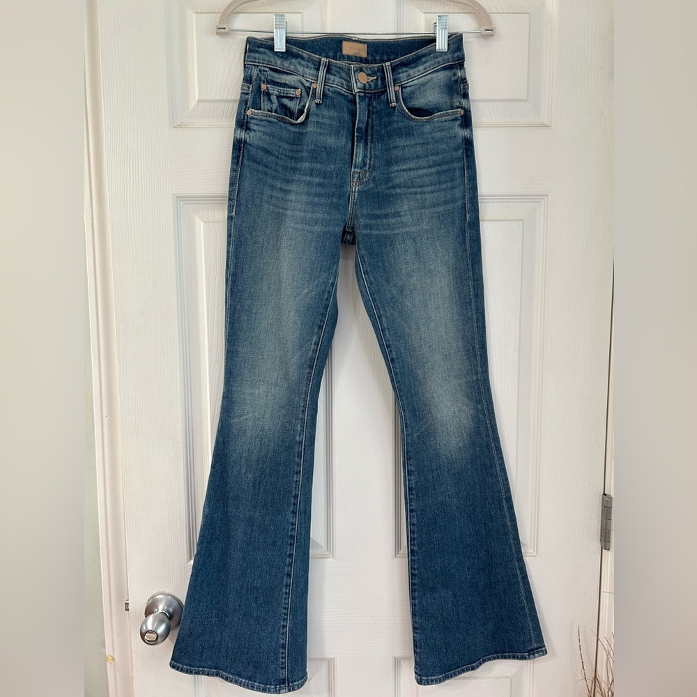 MOTHER Blue Flare Jeans - Picture 2 of 6